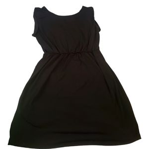 Forever 21 black cap like sleeves size M summer dress little black dress